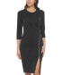 Фото #4 товара Women's Metallic Zip-Trim Sheath Dress