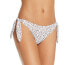 EBERJEY 285770 Women's White Printed Side Tie Swimwear Bottom, Size Large