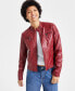 Фото #1 товара Juniors' Faux-Fur-Lined Moto Jacket, Created for Macy's