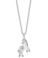 ფოტო #1 პროდუქტის EFFY® Diamond Horse 18" Pendant Necklace (1/20 ct. t.w.) in Sterling Silver