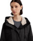 Фото #6 товара Women's Hooded Water-Repellent Canvas A-Line Coat