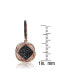 ფოტო #3 პროდუქტის 18K Rose Gold and Black Plated Sterling Silver Cubic Zirconia Dangling Earrings