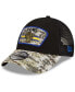 Фото #3 товара Men's Black-Camouflage Los Angeles Rams 2021 Salute To Service Trucker 9FORTY Snapback Adjustable Hat