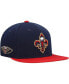 Фото #2 товара Бейсболка мужская Mitchell&Ness New Orleans Pelicans Голубая, Красная Side Core 2.0 Snapback