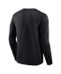 ფოტო #3 პროდუქტის Men's Black Distressed North Carolina Tar Heels Arch Over Logo Long Sleeve T-shirt