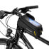 Фото #1 товара Велосипедная сумка на руль с чехлом для телефона 1 литр черная Wozinsky WBB25BK