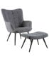 Фото #1 товара West China Accent Chair Plus Ottoman Set