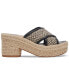 Фото #2 товара Women's Eldora Crisscross Raffia Espadrille Platform Slide Sandals