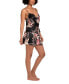 ფოტო #3 პროდუქტის Linea Donatella Women's Guinevere Satin Print 2Pcs Short Set