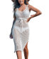 ფოტო #1 პროდუქტის Women's Beige Open Knit Sleeveless Midi Cover-Up