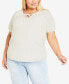 Фото #1 товара Plus Size Brittany V-neck Top