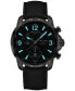 Men's Swiss Chronograph DS Podium Black Leather Strap Watch 44mm