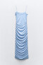 Фото #9 товара Платье из полиамида со сборками ZARA