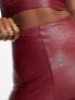 Commando co-ord faux leather leggings in red