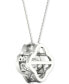Фото #6 товара Twinkling Diamond Star diamond Interlocking Oval 18" Pendant Necklace (1/4 ct. t.w.) in 10k White Gold