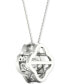 Фото #6 товара Diamond Interlocking Oval 18" Pendant Necklace (1/4 ct. t.w.) in 10k White Gold