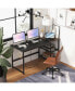 Фото #4 товара 59 Inch Home Office Computer Desk with Removable Storage Shelves