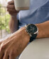 ფოტო #5 პროდუქტის Men's CZ Smart Hybrid Sport Black Leather Strap Smart Watch 43mm