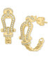 ფოტო #1 პროდუქტის EFFY® Diamond Horseshoe Buckle Hoop Earrings (1/4 ct. t.w.) in 14k Gold