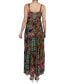 Women's Printed Tiered Sleeveless Maxi Dress