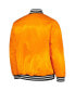 Фото #3 товара Men's Orange New York Mets Cross Bronx Fashion Satin Full-Snap Varsity Jacket