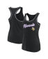 Фото #2 товара Women's Black Minnesota Vikings Wordmark Logo Racerback Scoop Neck Tank Top