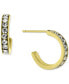 ფოტო #1 პროდუქტის Crystal Small Hoop Earrings in 18k Gold-Plated Sterling Silver, 0.59", Created for Macy's