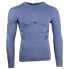 Diadora Act Training Crew Neck Long Sleeve Athletic T-Shirt Mens Blue Casual Top