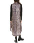 Фото #2 товара Allsaints Angelina Leo Wool & Alpaca-Blend Twofer Midi Dress Women's Black S