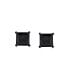 ფოტო #2 პროდუქტის 3CT Black On Black Square Princess Cut Cubic Zirconia Solitaire Stud Earrings For Women CZ Secure Screw Back Black Plated Sterling Silver