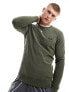 Фото #1 товара Calvin Klein cotton nylon mouline sweater in green