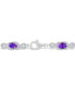 Amethyst and White Topaz Bracelet (3-5/8 ct. t.w and 2 ct. t.w) in Sterling Silver