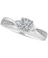 ფოტო #1 პროდუქტის Diamond Cluster Engagement Ring (1/3 ct. t.w.) in 14k White Gold