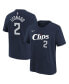 ფოტო #1 პროდუქტის Big Boys Kawhi Leonard Navy LA Clippers 2023/24 City Edition Name and Number T-shirt