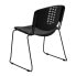 Фото #2 товара Hercules Series 400 Lb. Capacity Black Plastic Stack Chair With Black Frame