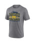 Фото #2 товара Men's Heather Gray Michigan Wolverines College Football Playoff 2023 National Champions Hometown Tri-Blend T-shirt