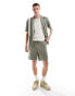 Фото #1 товара Lee terry sweat shorts in washed olive green co-ord