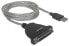 Manhattan USB-A to Parallel Printer DB25 Converter Cable - 1.8m - Male to Female - 1.2Mbps - IEEE 1284 - Bus power - Black - Three Year Warranty - Blister - 1.8 m - 1x USB A - Parallel; 25-pin - Male/Female - Black - Silver - 261 g