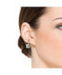 ფოტო #3 პროდუქტის Radiant 14K Gold-Plated Halo Leverback Earrings with Cubic Zirconia