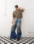 Фото #1 товара Cheap Monday Rad Super wide leg jeans in grime blue wash