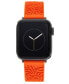 Фото #3 товара Women's Orange Silicone Debossed Swirl Logo Band Compatible with 38/40/41mm Apple Watch