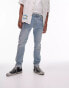 Topman skinny jeans in tinted summer blue light wash Синий, W38 L32 - фото #7