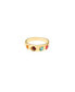 ფოტო #1 პროდუქტის Lively Rainbow 18K Gold Plated Ring