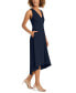 ფოტო #3 პროდუქტის Women's V-Neck Back-Cutout High-Low Dress