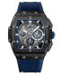 Фото #1 товара Часы и аксессуары Ed Hardy мужские силиконовый ремешок синего цвета 48 мм