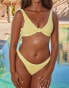 Moda Minx X Sophie Piper scrunch high leg bikini bottom in lemon