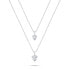 Фото #1 товара Double silver necklace with cubic zirconia Heart NCL160W