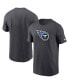 ფოტო #1 პროდუქტის Men's Charcoal Tennessee Titans Primary Logo T-shirt