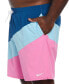 ფოტო #4 პროდუქტის Men's Big & Tall Color Surge Colorblocked 9" Swim Trunks