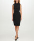 ფოტო #1 პროდუქტის Petite Bow-Neck Sheath Dress